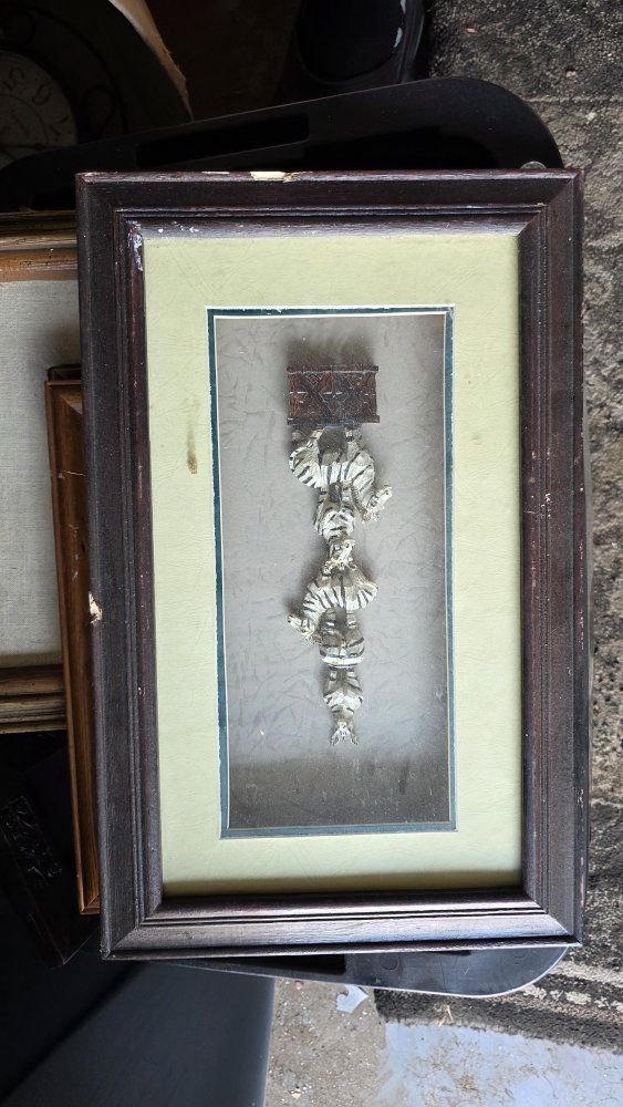 Vintage Framed 3D Zebra Acrobat Wall Art Shadowbox Decor