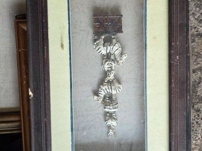 Vintage Framed 3D Zebra Acrobat Wall Art Shadowbox Decor