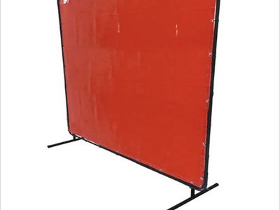 Tillman weld red curtain 6ft by 6ft . (assembled)