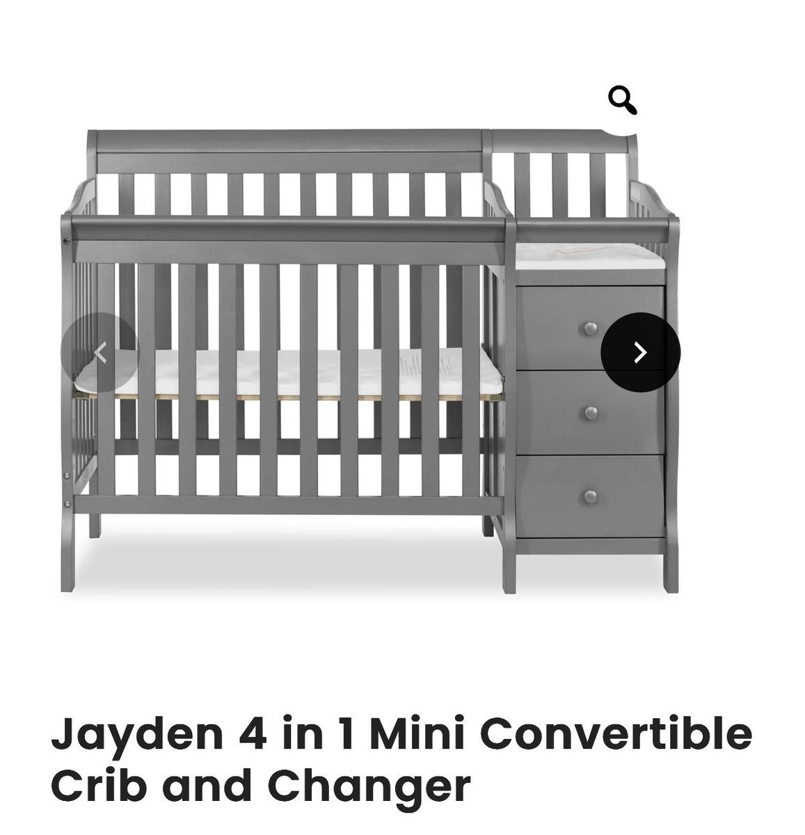 Mini Crib with Changing Table