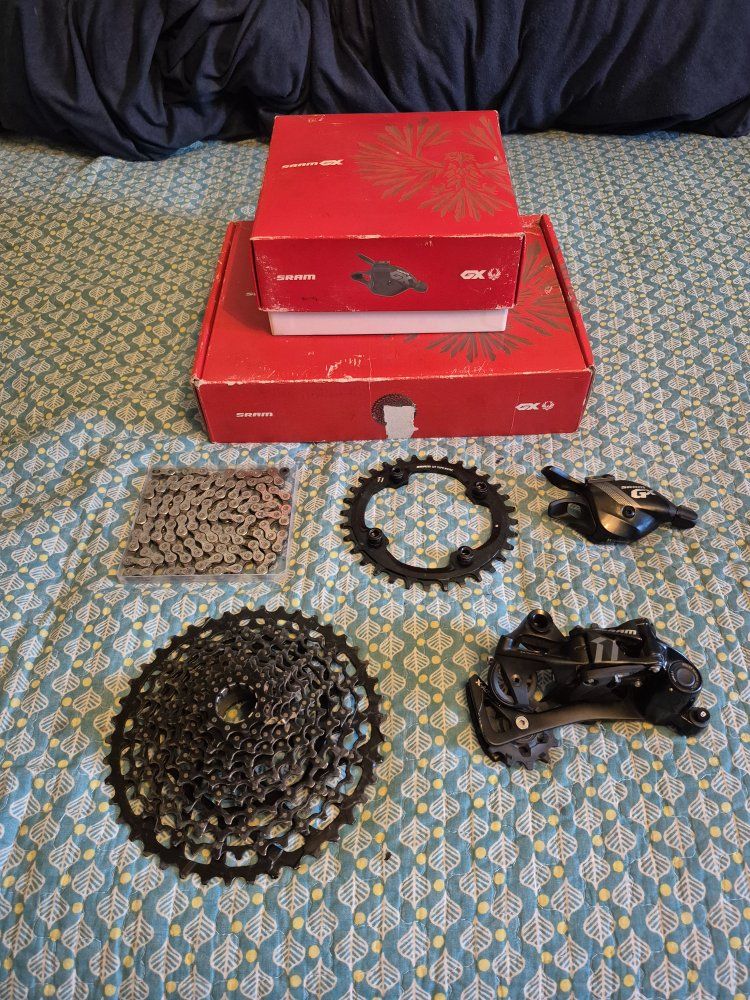 SRAM GX 11 speed - Derailleur, Shifter, Chain, Cassette 10-42 and 32T Chainring (2017)