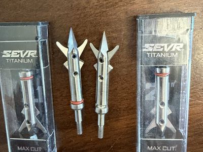 SEVR Titanium 2.1 Max Cut 100 Grain Deep 6 Broadheads - Set of 4