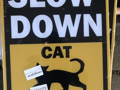 Slow Down Cat Crissing With Yard Stake
