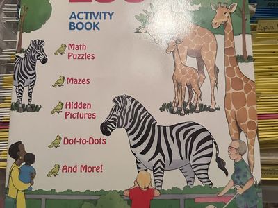 Frank Schaffer Publications At the Zoo Activity Book Ages 3-6: Math, Mazes, Dot-to-Dots, Hidden Pictures