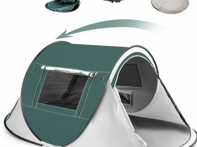 3-Person Instant Pop-Up Tent — Brand New!