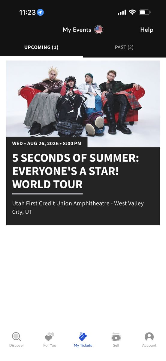 5 Seconds of Summer Concert Tickets - 8/26/2026 - West Valley City, UT