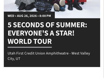 5 Seconds of Summer Concert Tickets - 8/26/2026 - West Valley City, UT