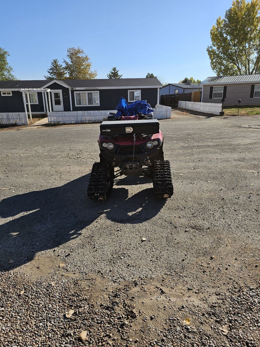 Used ATV Quad with Track System & Front Cargo Storage Box