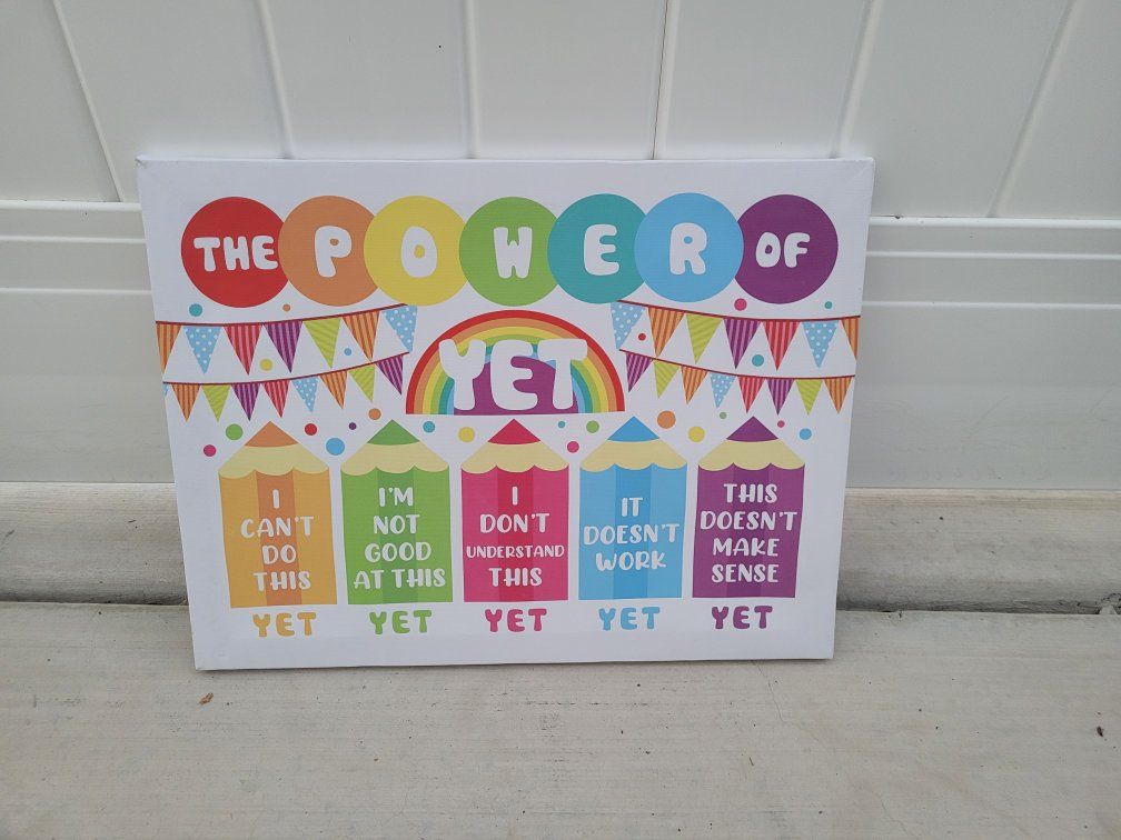 Kid's wall art - The Power of Yet