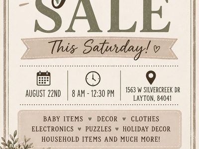 Yard Sale Happening NOW!
