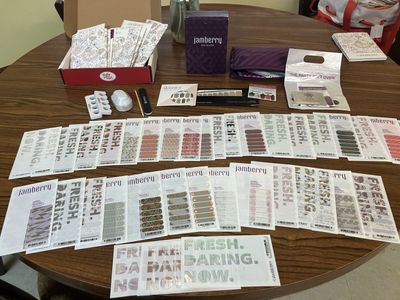 Jamberry Nail Wraps and Mini Heater Lot with Accessories