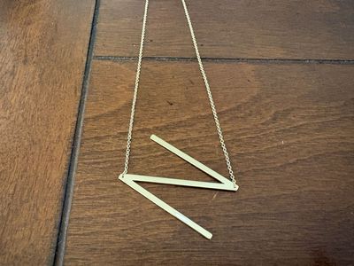 New Large Letter Necklaces w/ Tilted Sideways Initials