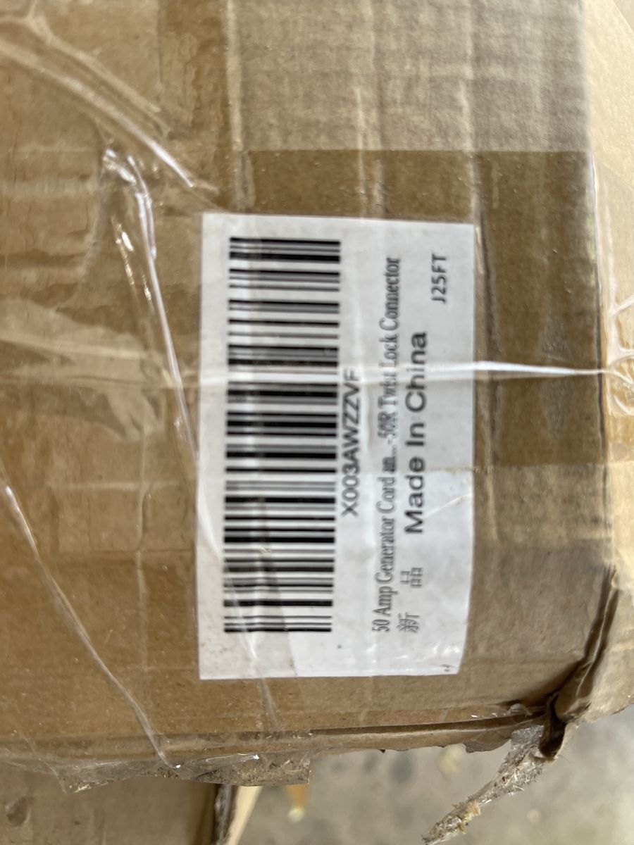 50 Amp Generator Cord with 50R Twist Lock Connector - 25FT, New