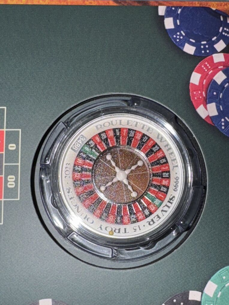 2023 1-1/2 Oz 999 Fine Silver Roulette Wheel
