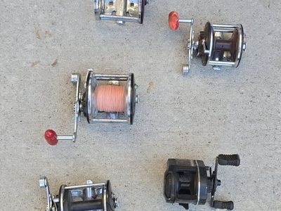 Vintage Fishing Reel Lot – Pflueger & Penn Conventional Baitcasting Reels 5pc