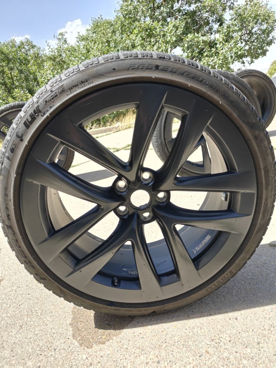Tesla Model S OEM 21" Wheels Pirelli P Zero Winter Tires Set of 4