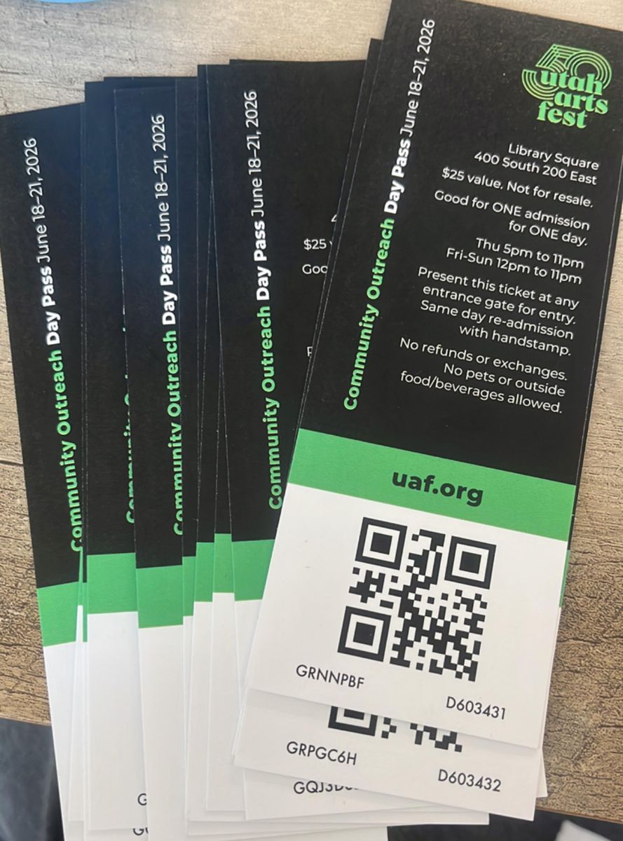 Utah Arts Fest Community Outreach Day Passes ($25 Value)