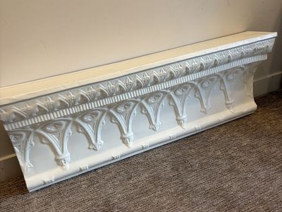 White pressed tin Shelf