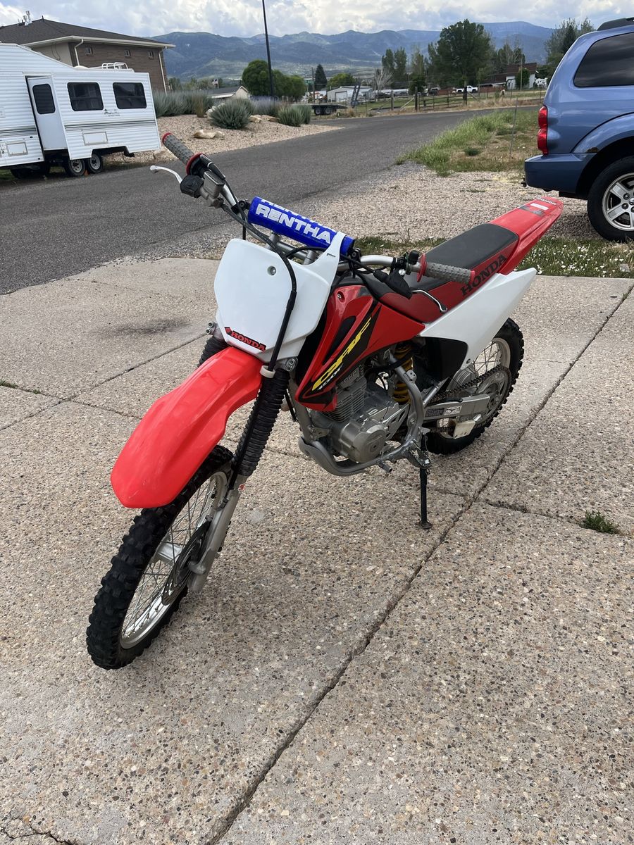 2003 Honda CRF 150F Dirt Bike - Red & White, Great Condition