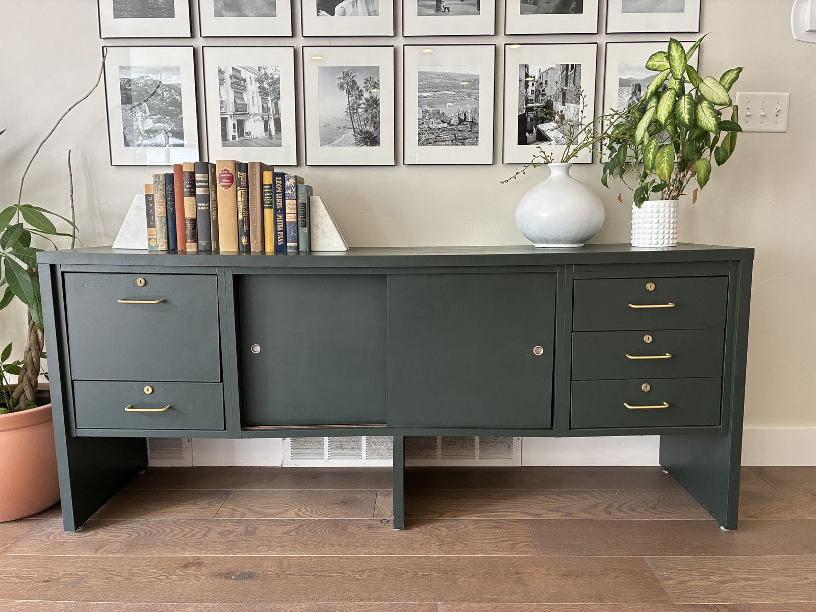 Green Mid-century Modern Credenza