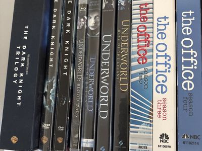 The Dark Knight Trilogy (Blu-ray), Underworld Series, The Office Seasons 2-4 (DVDs) Action Fantasy Comedy