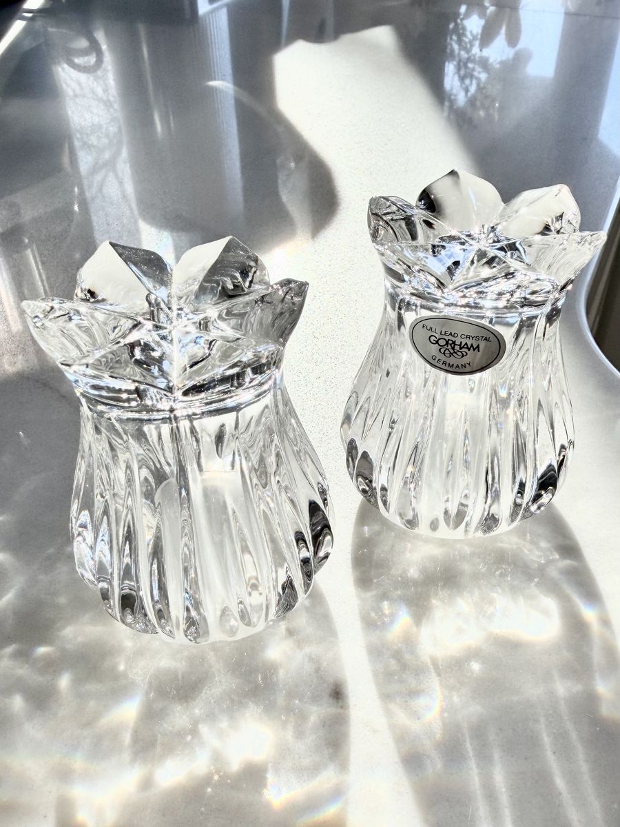 Gorham Lead Crystal Salt/Pepper Shakers