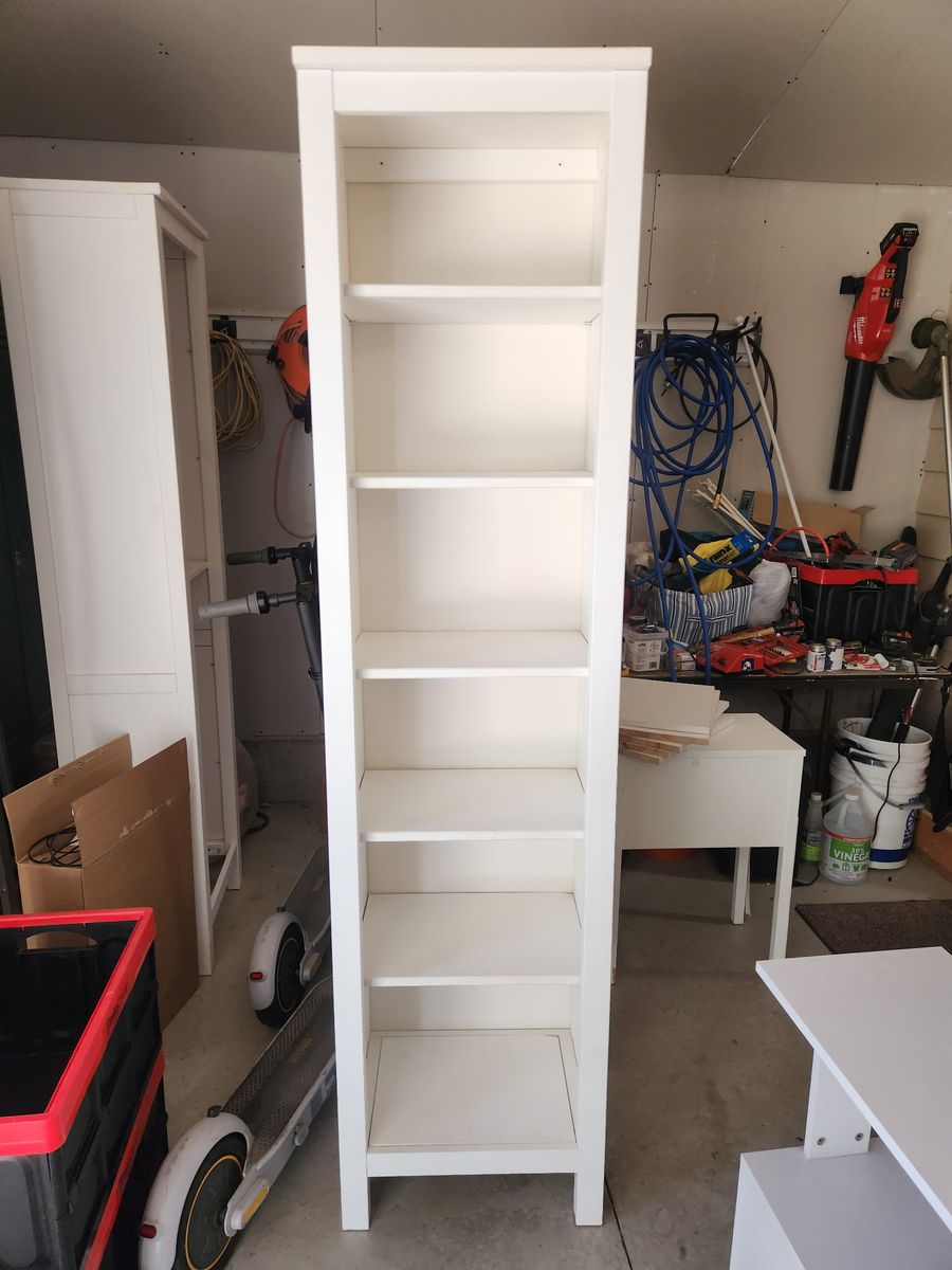 2 HEMNES Bookcase, white stain, 19 1/4x77 1/2 "
