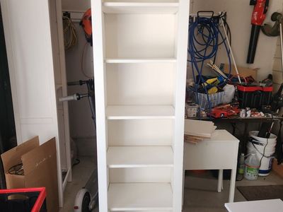 2 HEMNES Bookcase, white stain, 19 1/4x77 1/2 "