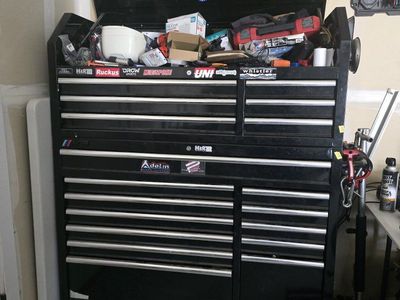 Large Mechanic's Tool Chest with Assorted Wrenches, Sockets, some Snap-on - Excellent Condition