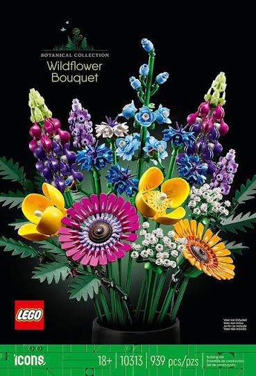 LEGO Icons Botanical Collection 10313 Wildflower Bouquet, Lego Architecture Paris Collection 21044