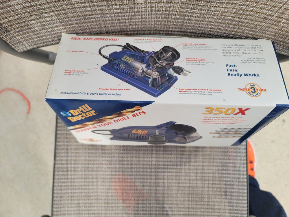 Drill Doctor 350X Drill Bit Sharpener - New & Improved, Sharpens Your Drill Bits