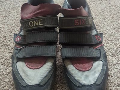 Six One Cycling Shoes - Red/Gray/Black, Hook & Loop Closure, Size 12 US
