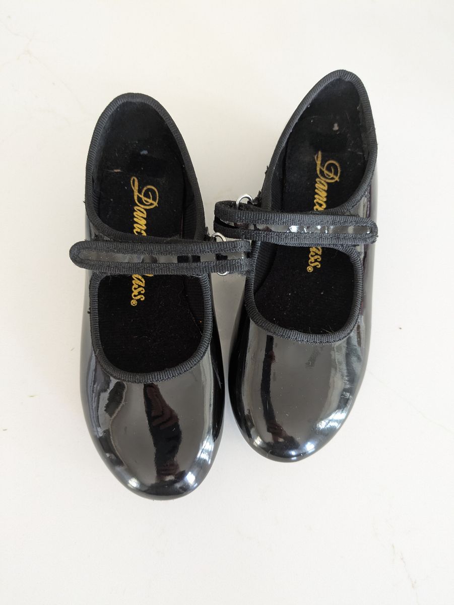 Children’s Black Velcro Tap Shoes Size 12