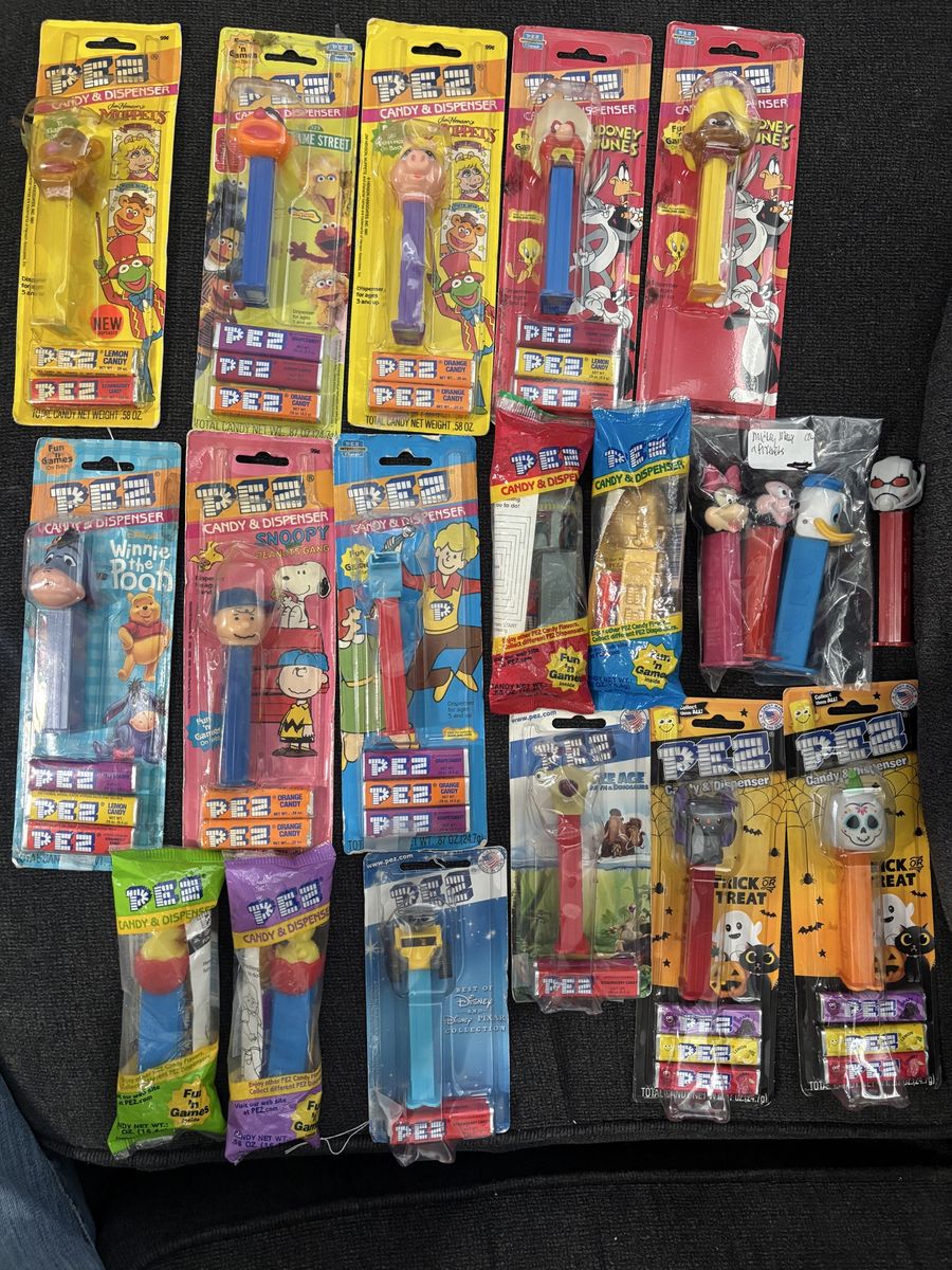 Large PEZ Dispenser Collection - Disney, Star Wars, Muppets, Charlie Brown & More (20+ New & Used)