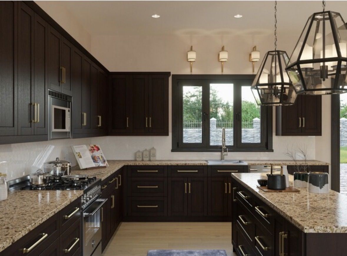 Speckled beige quartz granite countertops