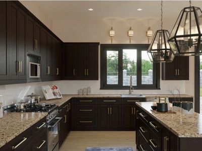 Speckled beige quartz granite countertops