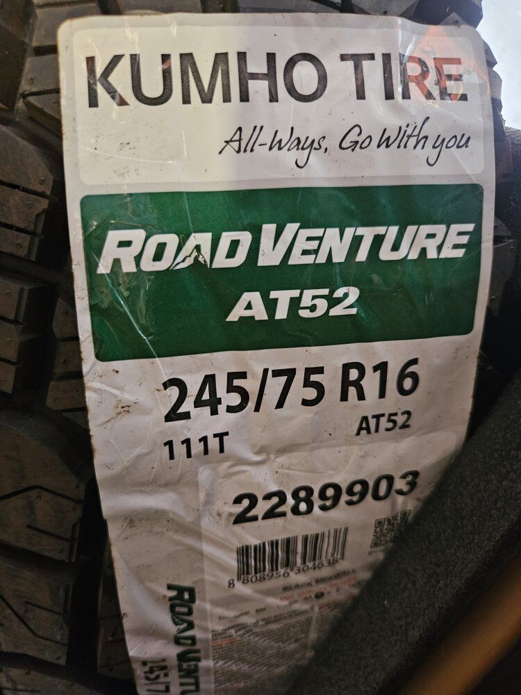 245/75r16 kumho road venture at52
