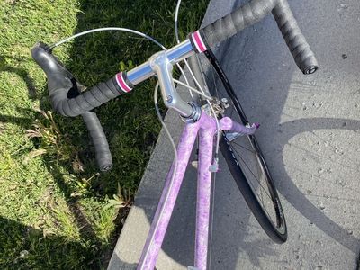 Custom Vintage Purple Marble Road Bike - Shimano Dura-Ace Components & Selle Italia Saddle
