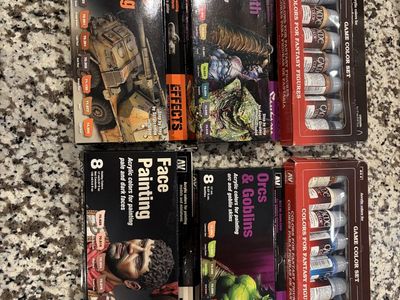 Paints for painting, miniature 