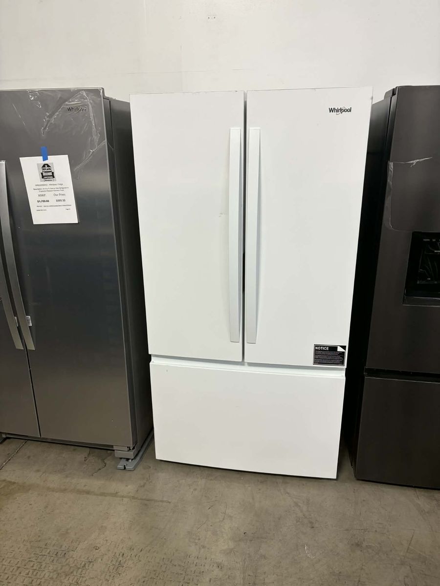 NEW WHIRLPOOL 31 C FT WHITE FRENCH DOOR