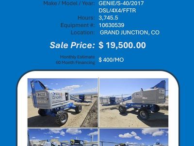 Boom Lift 45ft Straight Genie Grand Junction CO $19500