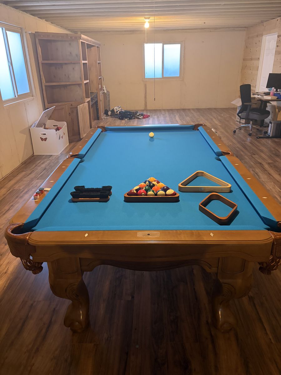 Camelot Blue Felt Pool Table