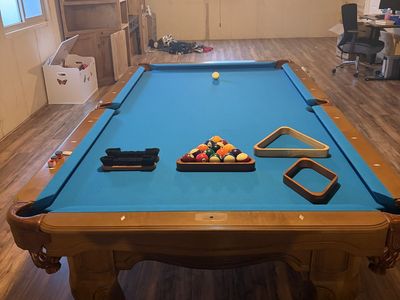 Camelot Blue Felt Pool Table