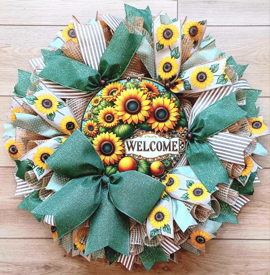 Welcome Sunflower Wreath