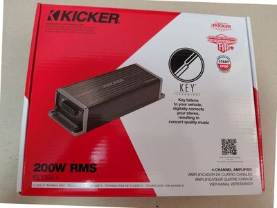 Kicker KEY200.4 200W Car Audio Amplifier with Auto-EQ