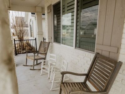 Weathered Wood Outdoor Rocking Chairs- Classic Patio Comfort