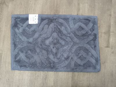 NEW Welhome Alton Cotton Rug 36x24 – Blue Gray Bath Rug