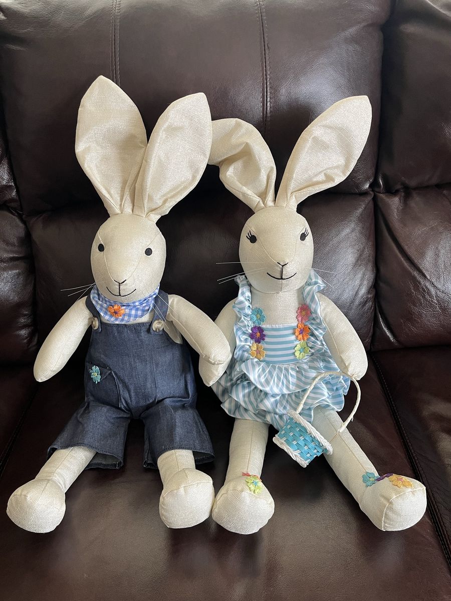 Super Cute Large, Decorative, Fun and Fancy Pair of Rabbits