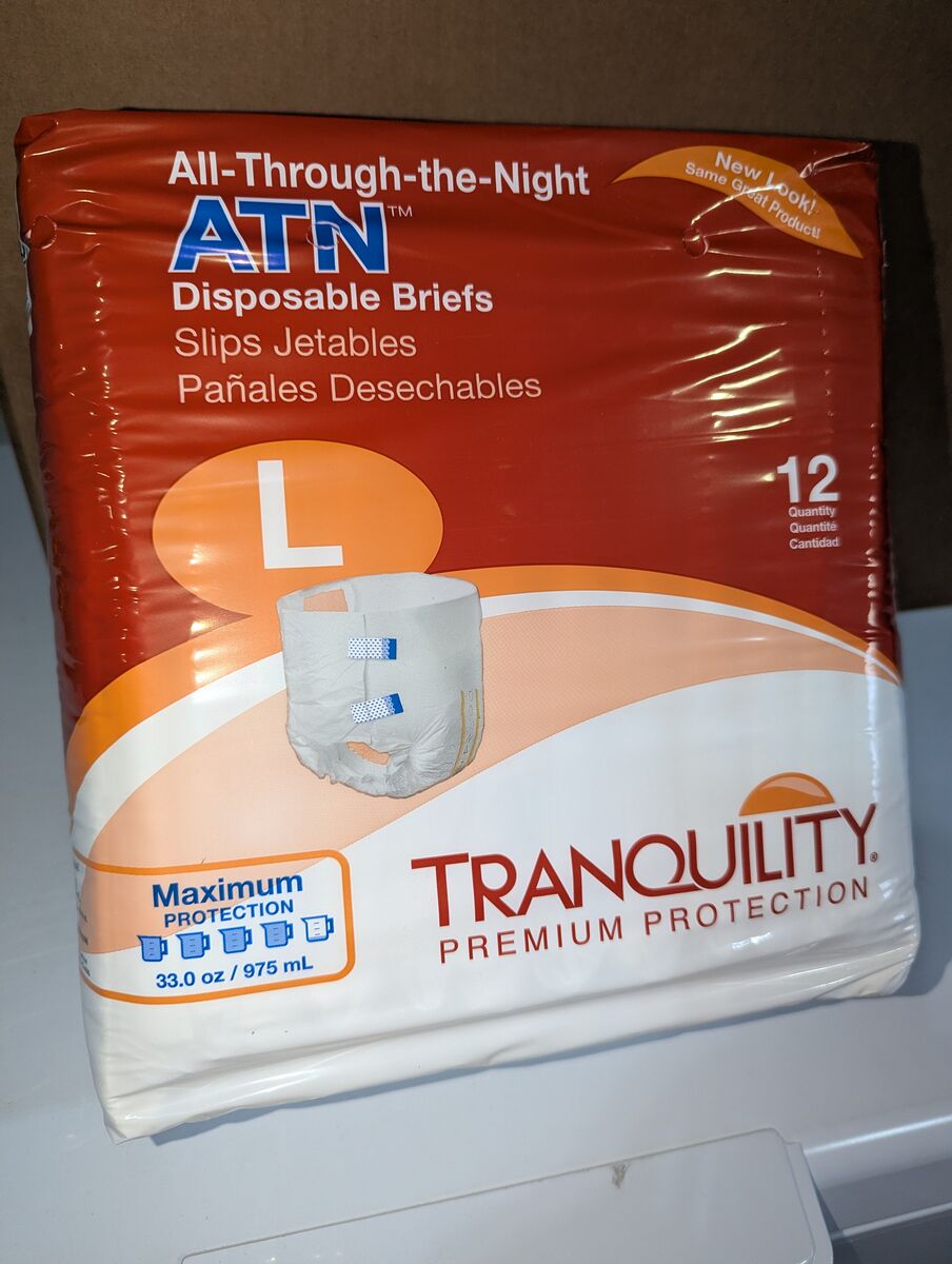 Tranquility ATN Adult Briefs – NEW – XL & Large – $8 Per Bag