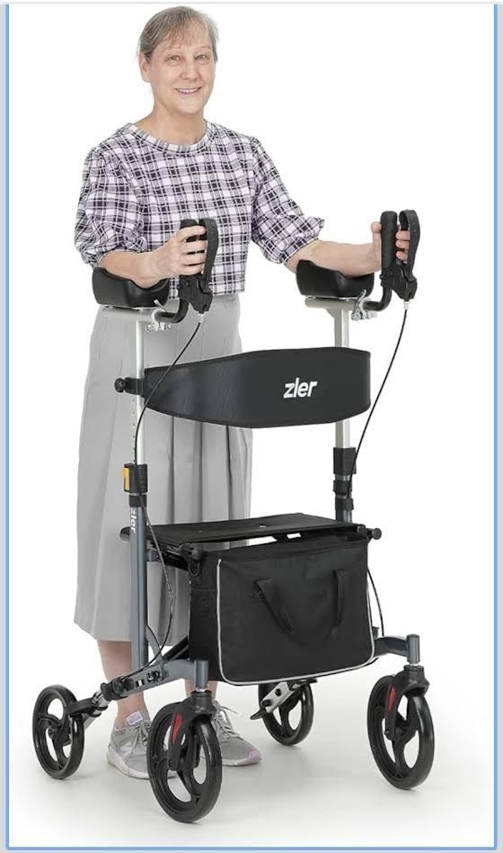 Upright Walker Gray; Zler large wheels NEW.
